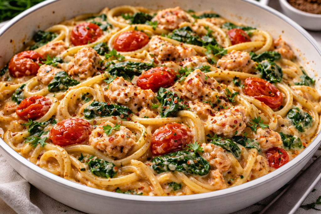 Creamy Tuscan Salmon Pasta